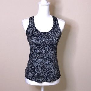 ATHLETA Black Floral Tank